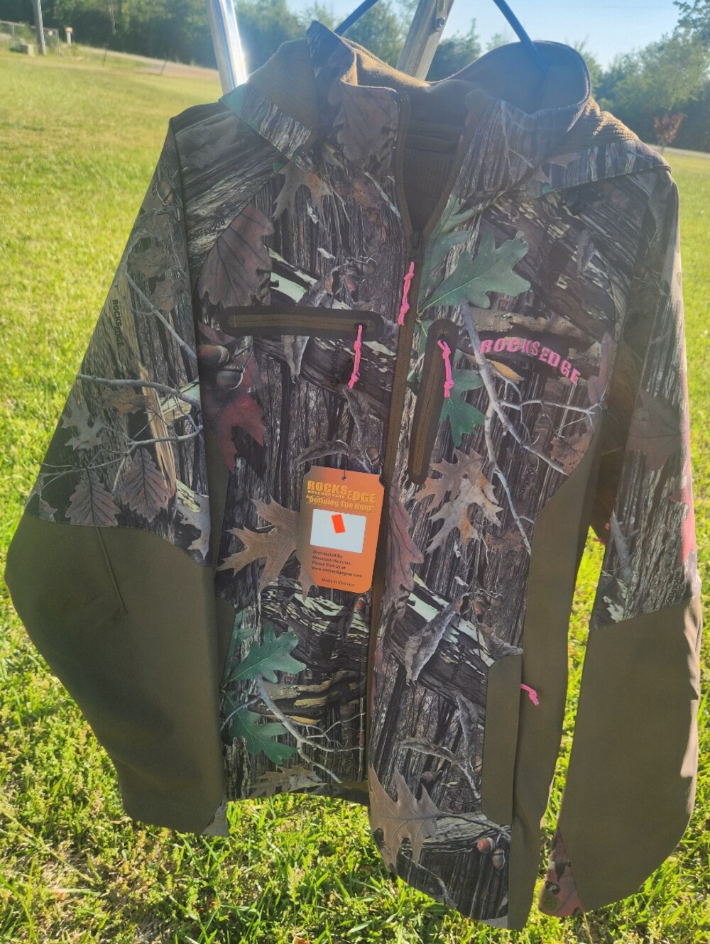 Rock's Edge Camo Hunting Jacket with Pink Accents